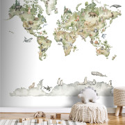 Panoramique intissé Carte des Forêts - 212X280cm - Farandole - Lutèce - CW6042-1