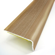 Nez de marche adhésif - Bois chêne rustique - 110cmx36mmx24mm - Tecnis - DINAC - 721950D
