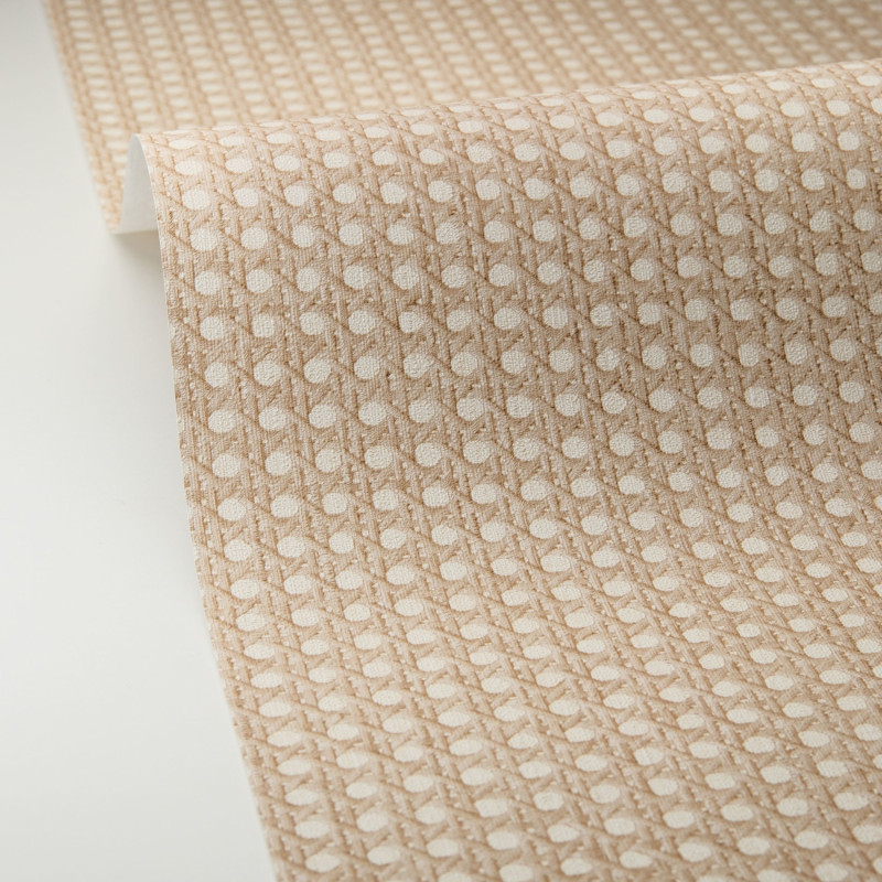 Papier peint vinyle sur intissé Cannage taupe - Matières - Caselio - MMT106022050