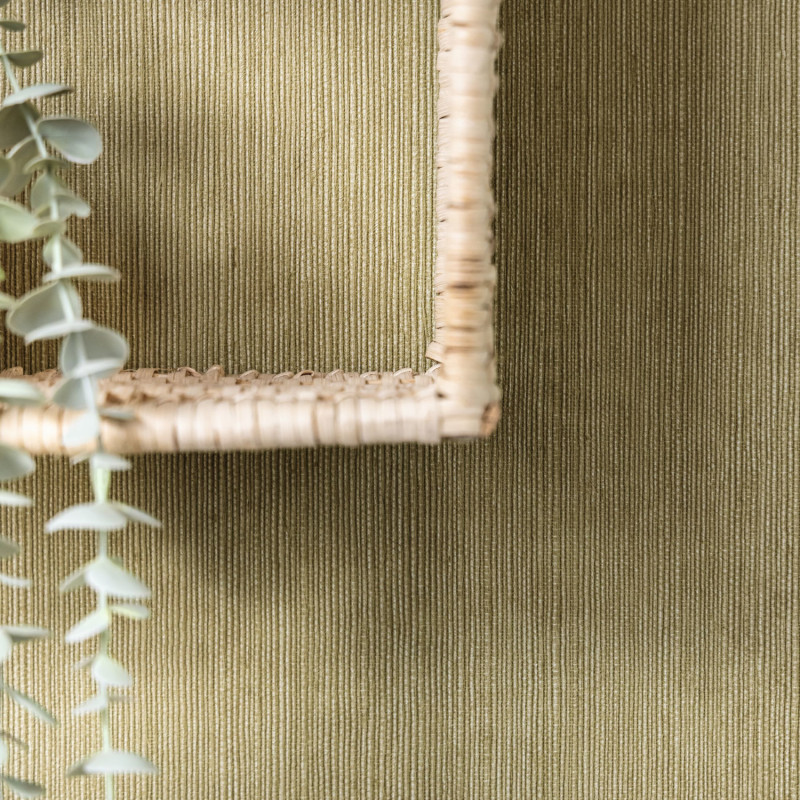 Papier peint vinyle sur intissé Sisal vert kaki - Matières - Caselio - MMT106017145