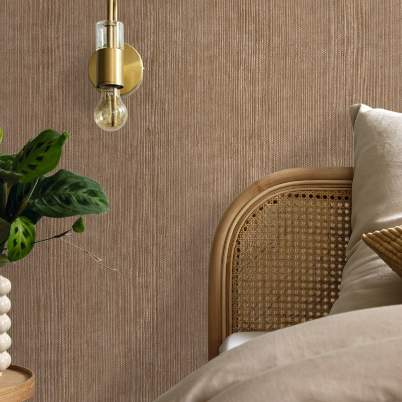 Papier peint vinyle sur intissé Sisal amande - Matières - Caselio - MMT106012367
