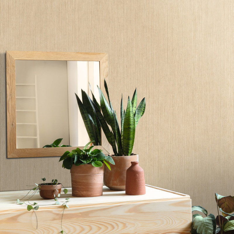 Papier peint vinyle sur intissé Sisal beige - Matières - Caselio - MMT106011245