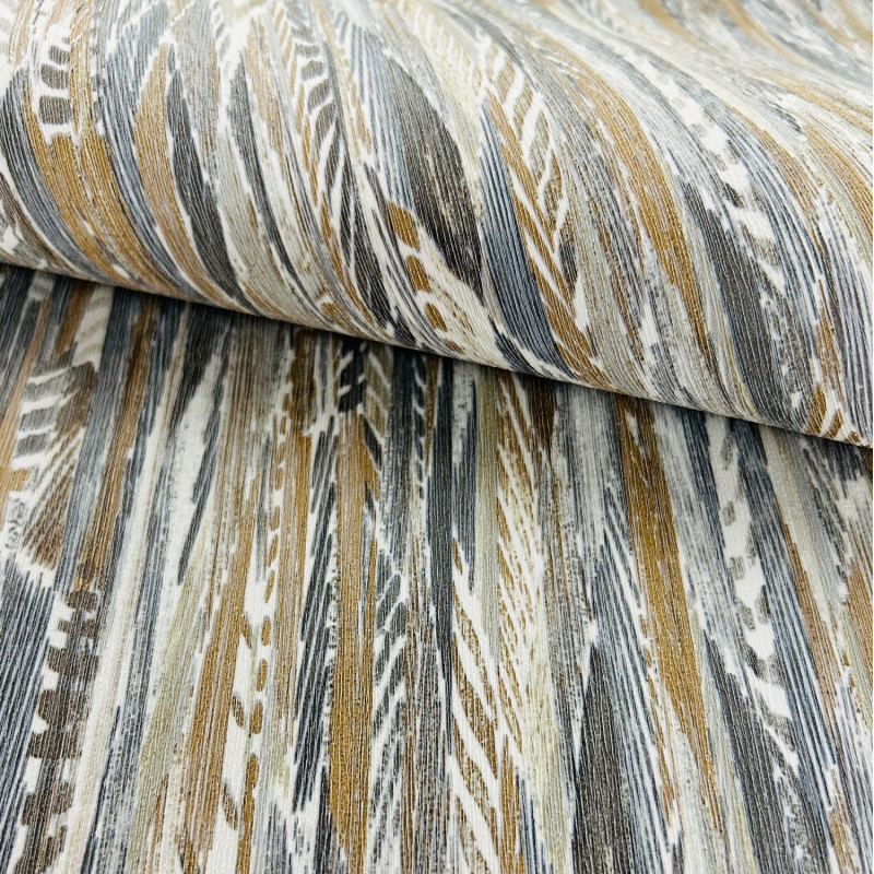 Papier peint vinyle sur intissé Lahna beige et taupe - Le Velours - CASAMANCE - 74654758