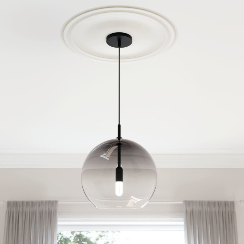 Papier peint St- Honoré trompe l'œil rosace - 48cm Ø - Moulures&Co - Casadeco - MOCO201430110