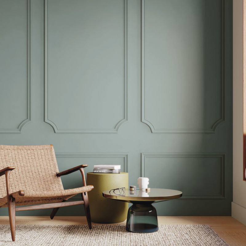 Panoramique intissé Le Boudoir vert de gris - 90X310cm - Moulures&Co - Casadeco - MOCO201399424