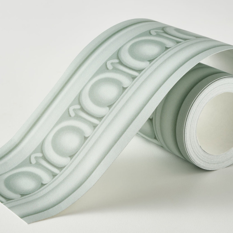 Frise papier peint intissé La Baronne vert céladon - Moulures&Co - Casadeco - MOCO201357601