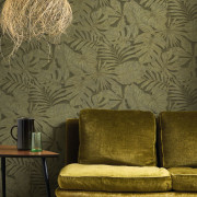 Papier peint vinyle sur intissé Granada vert kaki - Vegetals - Casadeco - VEGE86437887
