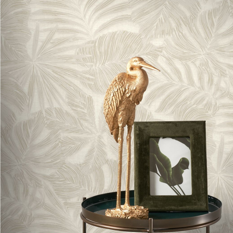 Papier peint vinyle sur intissé Granada beige - Vegetals - Casadeco - VEGE86431252