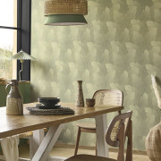 Papier peint vinyle sur intissé Yuto vert eucalyptus - Vegetals - Casadeco - VEGE201297447