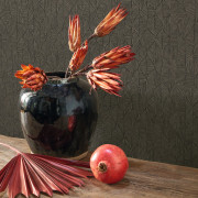 Papier peint vinyle sur intissé Tarrazu noir fusain - Vegetals - Casadeco - VEGE201279559