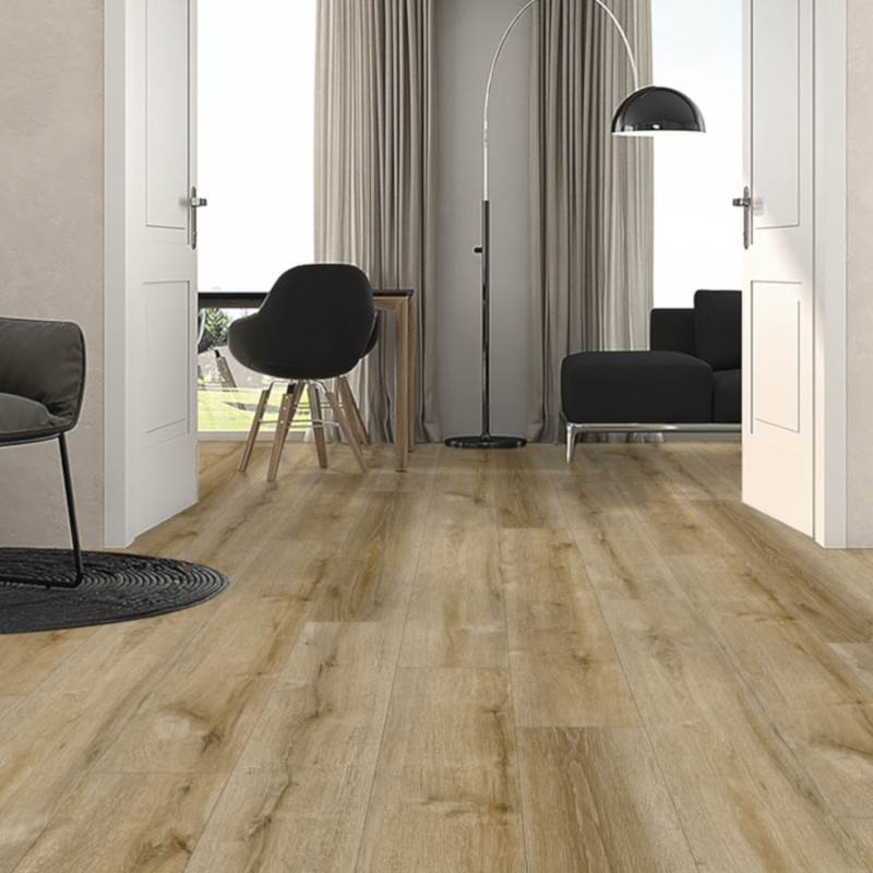Lame PVC clipsable sous-couche intégrée Parquet chêne naturel - Lorraine - Soria - ClicJeDecore