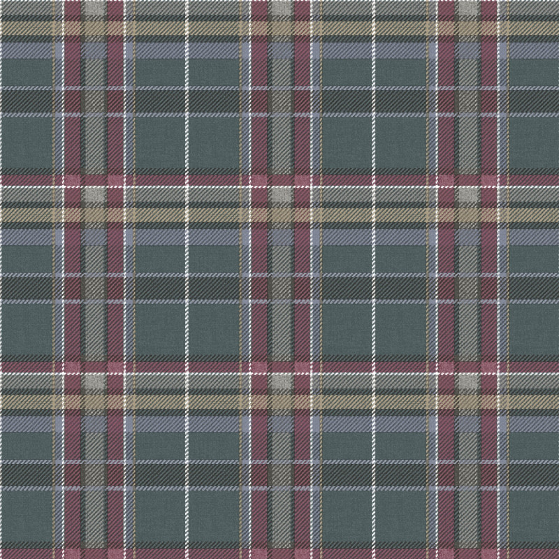 Papier peint intissé Tartan bleu - Maison Paradis - Lutèce - MP15577
