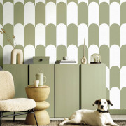 Papier peint intissé Arcade vert - Maison Paradis - Lutèce - MP15555