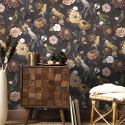 Papier peint intissé Perroquet noir - Maison Paradis - Lutèce - MP15549