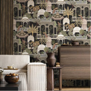 Papier peint intissé Parc Botanique noir - Maison Paradis - Lutèce - MP15539