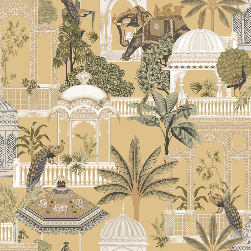 Papier peint intissé Parc Botanique jaune- Maison Paradis - Lutèce - MP15538
