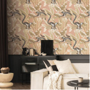 Papier peint intissé Lemurien rose - Maison Paradis - Lutèce - MP15534