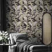 Papier peint intissé Girafe noir - Maison Paradis - Lutèce - MP15529