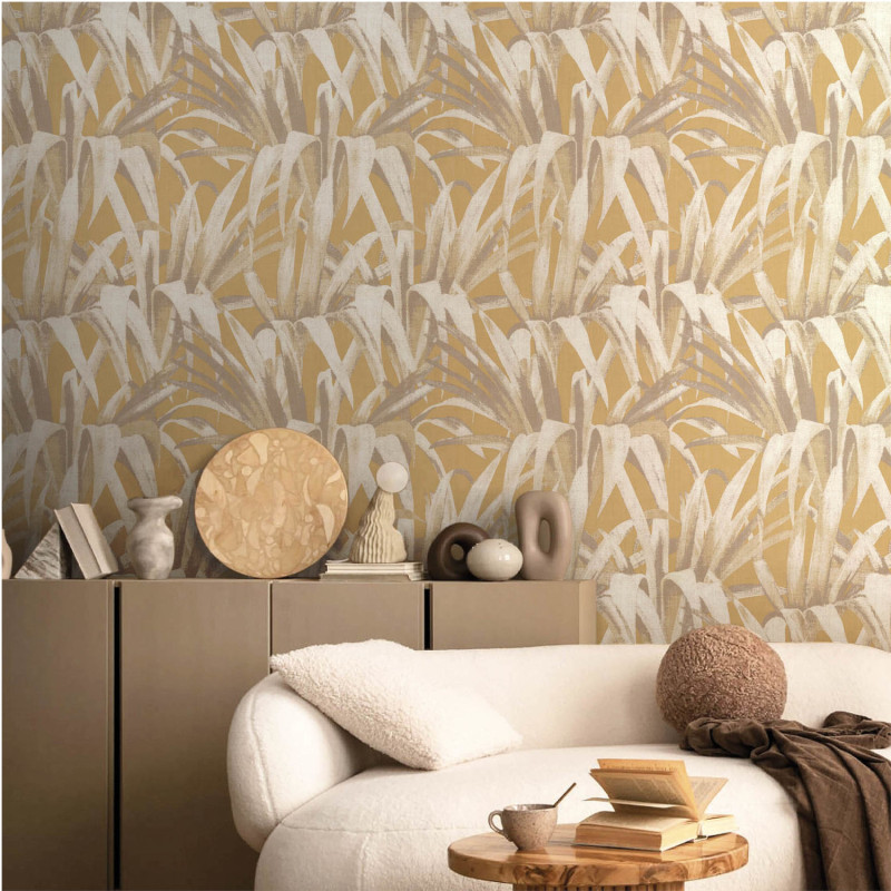 Papier peint intissé Exotique jaune - Maison Paradis - Lutèce - MP15523