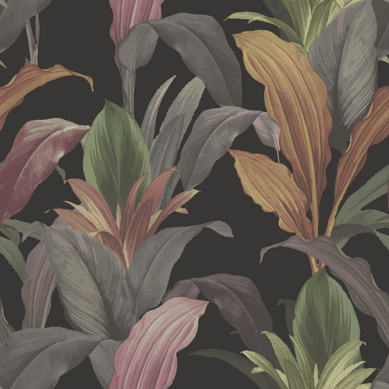 Papier peint intissé Ananas noir - Maison Paradis - Lutèce - MP15518
