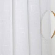 Rideau voilage à œillets Encelade uni carreaux blanc - 140x240cm - Linder - 258-10