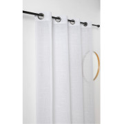 Rideau voilage à œillets Encelade uni carreaux blanc - 140x240cm - Linder - 258-10