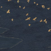 Panoramique intissé Migration bleu nuit or - 210x300cm - Panoramas 4 - Casamance - 76730610
