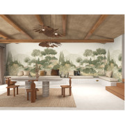 Panoramique vinyle sur intissé Maquis Corse vert - 408x300cm - Panoramas 4 - Casamance - 76761324