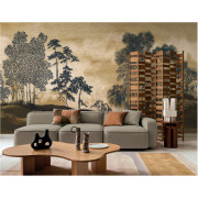Panoramique intissé Koraku noir or - 560x300cm - Panoramas 4 - Casamance - 76720304