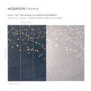 Panoramique intissé Migration bleu nuit or - 210x300cm - Panoramas 4 - Casamance - 76730610
