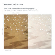 Panoramique intissé Migration or - 210x300cm - Panoramas 4 - Casamance - 76730508