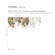 Panoramique vinyle sur intissé Wisteria terracotta - 204x300cm - Panoramas 4 - Casamance - 76802242