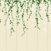 Panoramique intissé Trailing Ivy Mural Lierre vert - 300X300cm - Beaux-Arts - Lutèce - MN50942