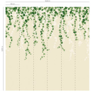 Panoramique intissé Trailing Ivy Mural Lierre vert - 300X300cm - Beaux-Arts - Lutèce - MN50942