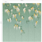 Panoramique intissé Wisteria Mural vert - 300X300cm - Beaux-Arts - Lutèce - MN50940