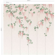 Panoramique intissé Wisteria Mural rose blush - 300X300cm - Beaux-Arts - Lutèce - MN50939