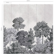 Panoramique intissé Delamere Mural gris - 300X300cm - Beaux-Arts - Lutèce - MN50945