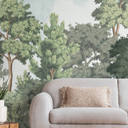 Panoramique intissé Delamere Mural vert - 300X300cm - Beaux-Arts - Lutèce - MN50944