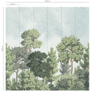 Panoramique intissé Delamere Mural vert - 300X300cm - Beaux-Arts - Lutèce - MN50944