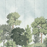Panoramique intissé Delamere Mural vert - 300X300cm - Beaux-Arts - Lutèce - MN50944