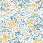 Papier peint intissé Ditsy Daisies Marguerites bleu blanc - Beaux-Arts - Lutèce - M1814