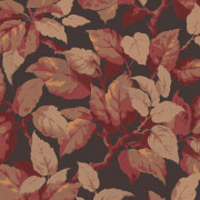 Papier peint intissé Canopy Feuillage marron rouge - Beaux-Arts - Lutèce - M1805
