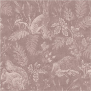 Papier peint intissé Woodland Toile de Jouy forêt améthyste - Beaux-Arts - Lutèce - M1803