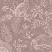 Papier peint intissé Woodland Toile de Jouy forêt améthyste - Beaux-Arts - Lutèce - M1803