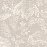 Papier peint intissé Woodland Toile de Jouy forêt beige - Beaux-Arts - Lutèce - M1800