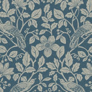 Papier peint intissé Marlow Oiseau Feuillage bleu - Beaux-Arts - Lutèce - M1818