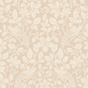 Papier peint intissé Marlow Oiseau Feuillage beige lin - Beaux-Arts - Lutèce - M1817