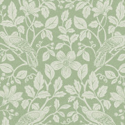 Papier peint intissé Marlow Oiseau Feuillage vert - Beaux-Arts - Lutèce - M1816