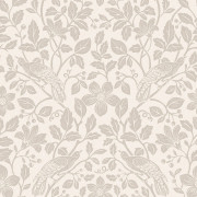 Papier peint intissé Marlow Oiseau Feuillage beige - Beaux-Arts - Lutèce - M1815