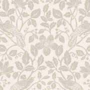 Papier peint intissé Marlow Oiseau Feuillage beige - Beaux-Arts - Lutèce - M1815